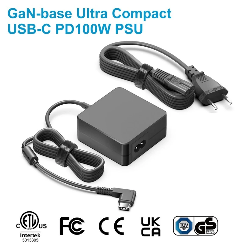 100W GaN Square PD USB-C strømadapter