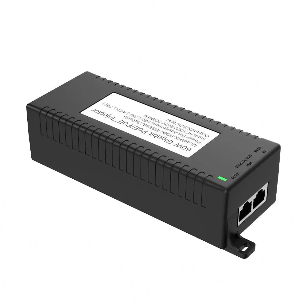 60W desktop POE-injektor med IEEE802.3AF/AT/BT