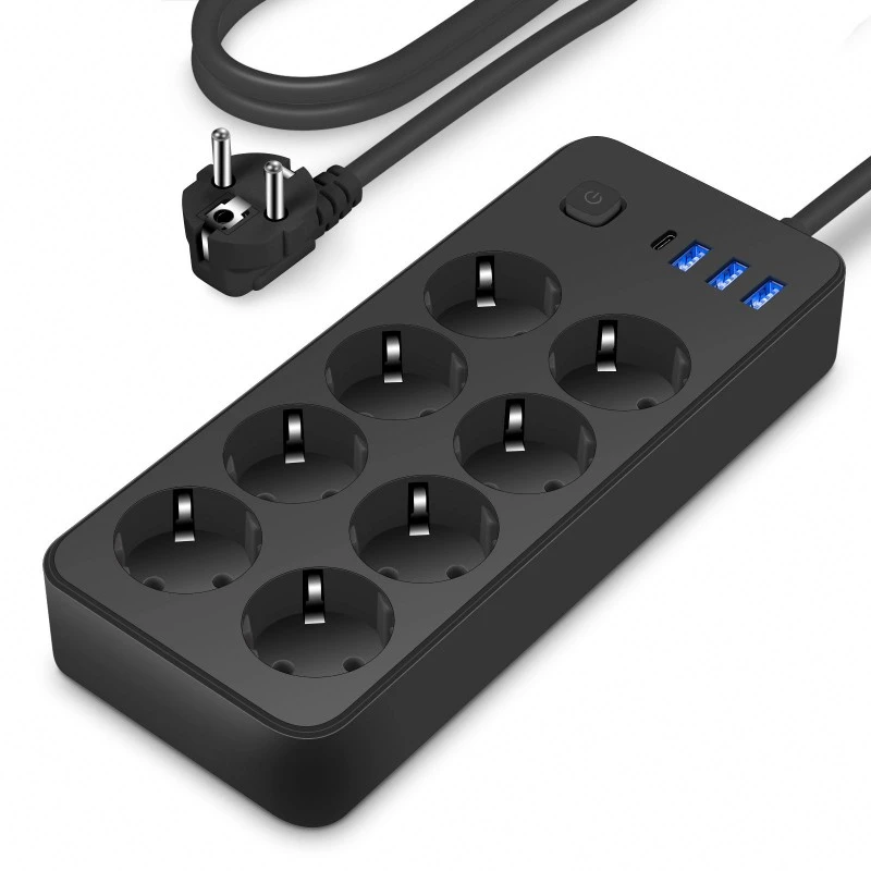 8 udtag EU-stik Power Strip