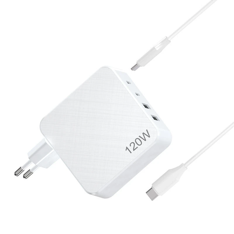 Laptop Multi Port Wall Charger 120W GaN USB C Oplader